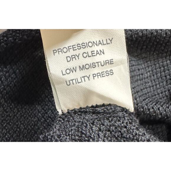 Hart Shaffner Marx Black Wool Silk Blend Men’s Large Mock Sweater Made In Italy - Picture 10 of 10